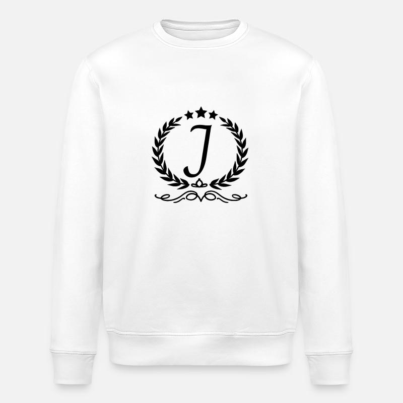Buchstabe j Krone - Stanley/Stella Unisex Bio-Sweatshirt ROLLER - Weiß