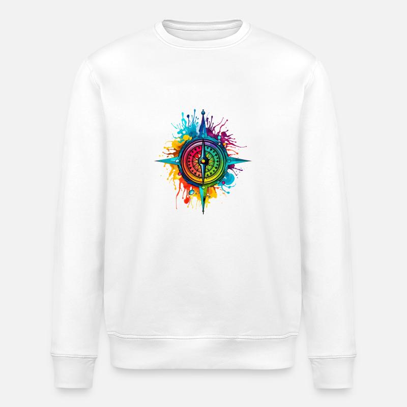 Compass - Stanley/Stella ROLLER Unisex Organic Sweatshirt - white