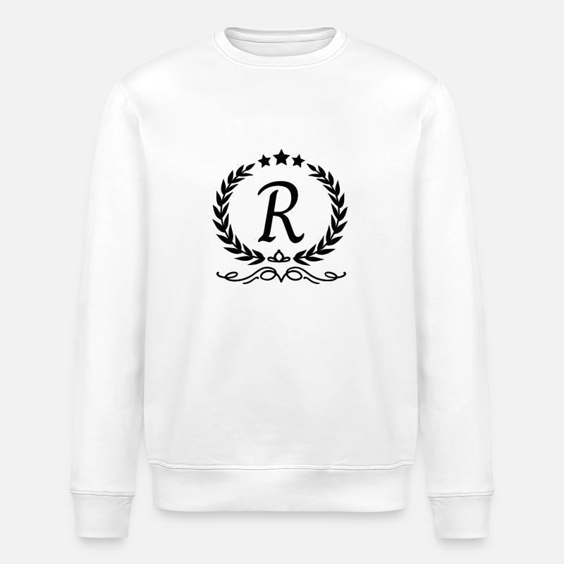 Buchstabe r Krone - Stanley/Stella Unisex Bio-Sweatshirt ROLLER - Weiß