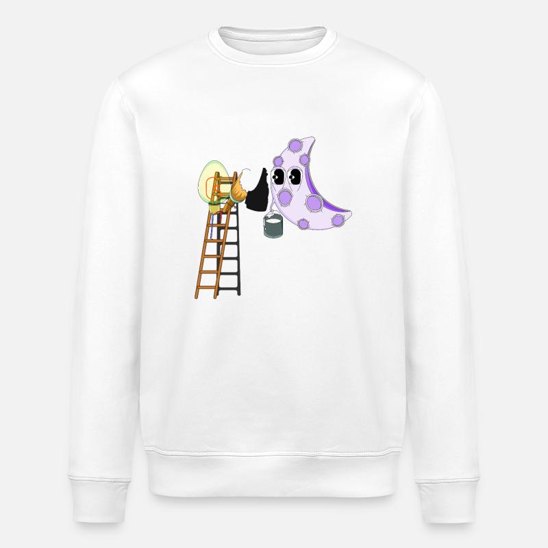 AUF DEM MOND - Stanley/Stella Unisex Bio-Sweatshirt ROLLER - Weiß
