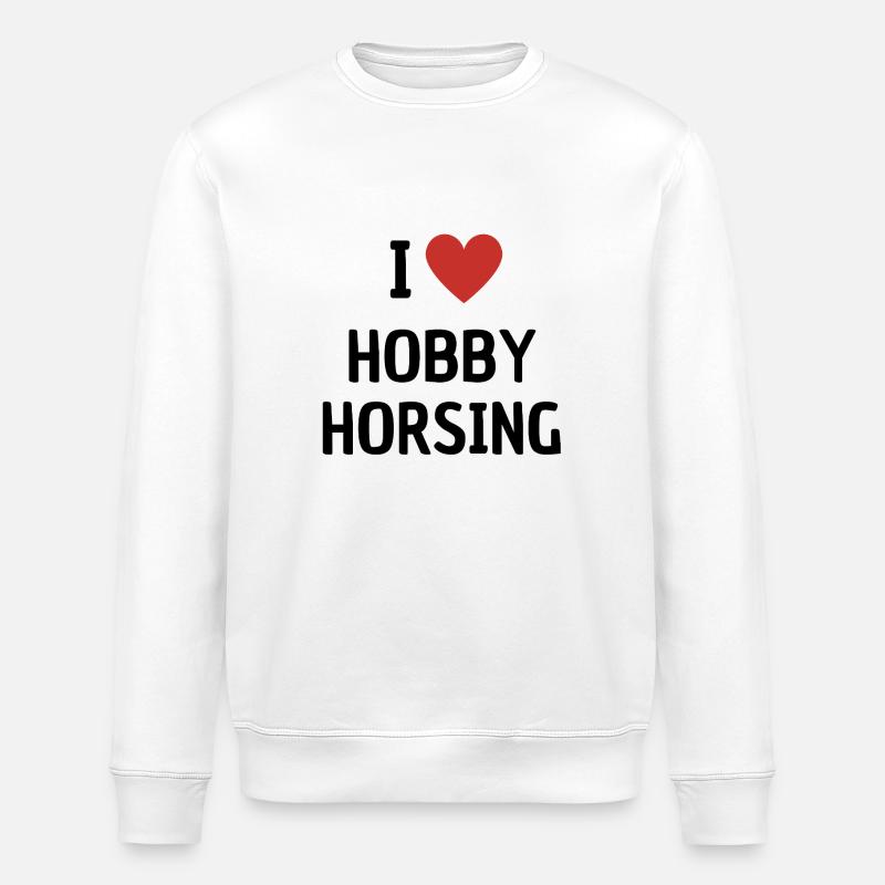 Ich liebe Hobby Horsing! - Stanley/Stella Unisex Bio-Sweatshirt ROLLER - Weiß