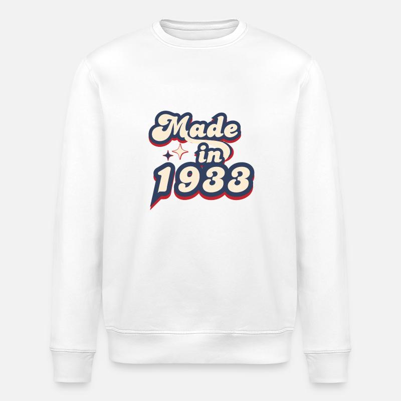 Made in 1933 retro - Sweat bio ROLLER Stanley/Stella Unisexe - blanc