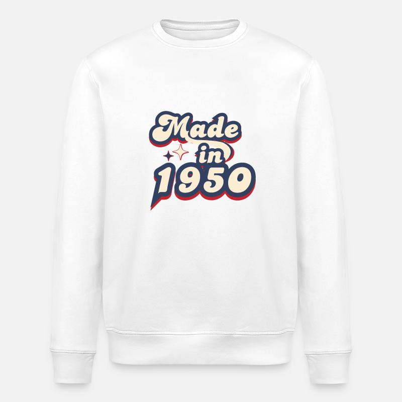 Made in 1950 retro - Sweat bio ROLLER Stanley/Stella Unisexe - blanc