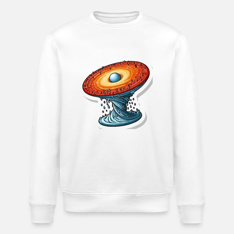 Mathematical Rotating Universe - Stanley/Stella ROLLER Unisex Organic Sweatshirt - white