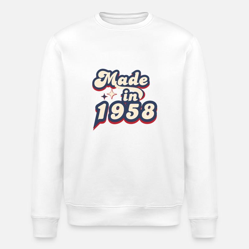 Made in 1958 retro - Sweat bio ROLLER Stanley/Stella Unisexe - blanc