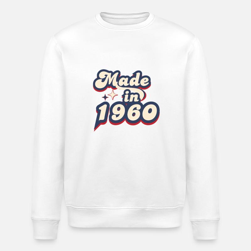 Made in 1960 Retro - Stanley/Stella ROLLER Unisex Organic Sweatshirt - white