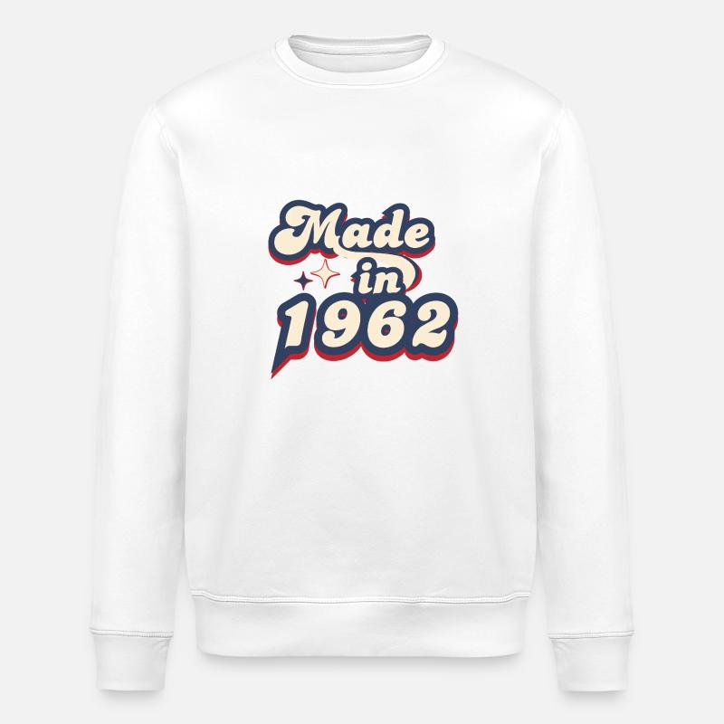 Made in 1962 retro - Sweat bio ROLLER Stanley/Stella Unisexe - blanc