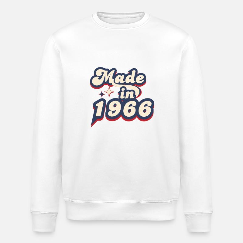 Made in 1966 Retro - Stanley/Stella ROLLER Unisex Organic Sweatshirt - white