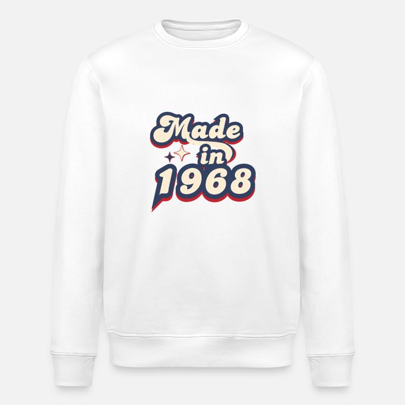 Made in 1968 retro - Sweat bio ROLLER Stanley/Stella Unisexe - blanc