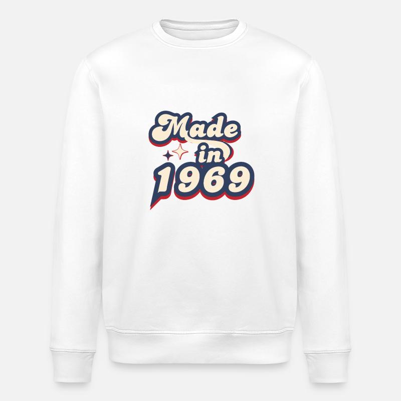 Made in 1969 retro - Sweat bio ROLLER Stanley/Stella Unisexe - blanc