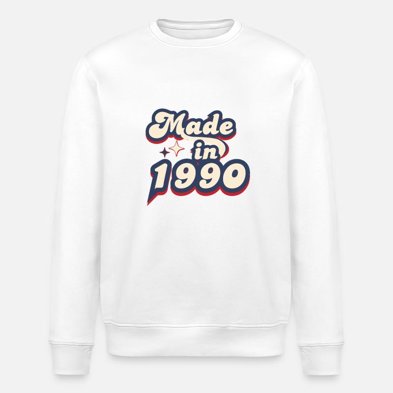 Made in 1990 retro - Sweat bio ROLLER Stanley/Stella Unisexe - blanc