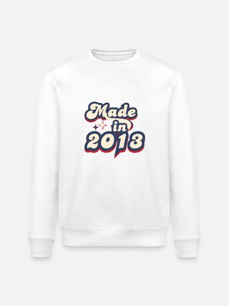 Made in 2013 retro - Stanley/Stella ROLLER Unisex Organic Sweatshirt - white