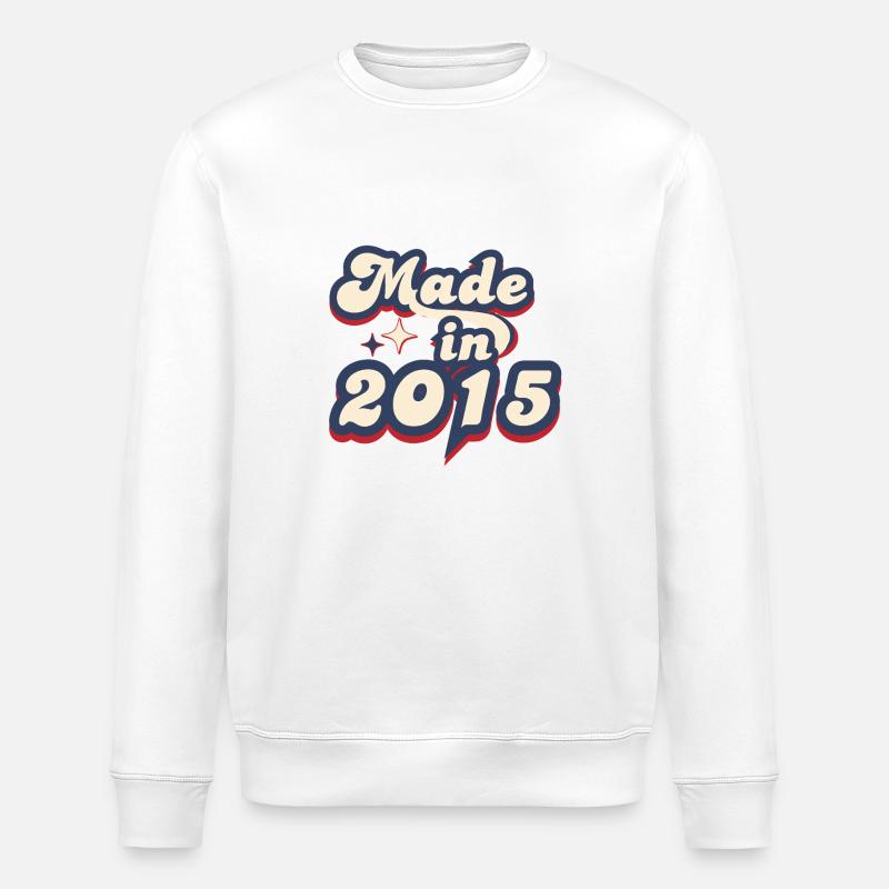 Made in 2015 retro - Sweat bio ROLLER Stanley/Stella Unisexe - blanc