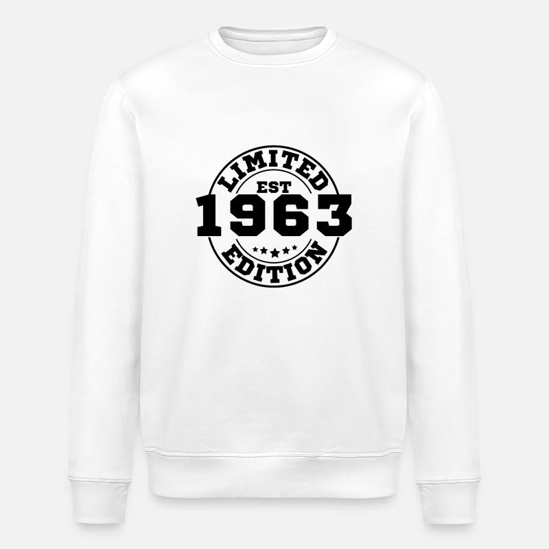 1963 Limitierte Auflage - Stanley/Stella Unisex Bio-Sweatshirt ROLLER - Weiß
