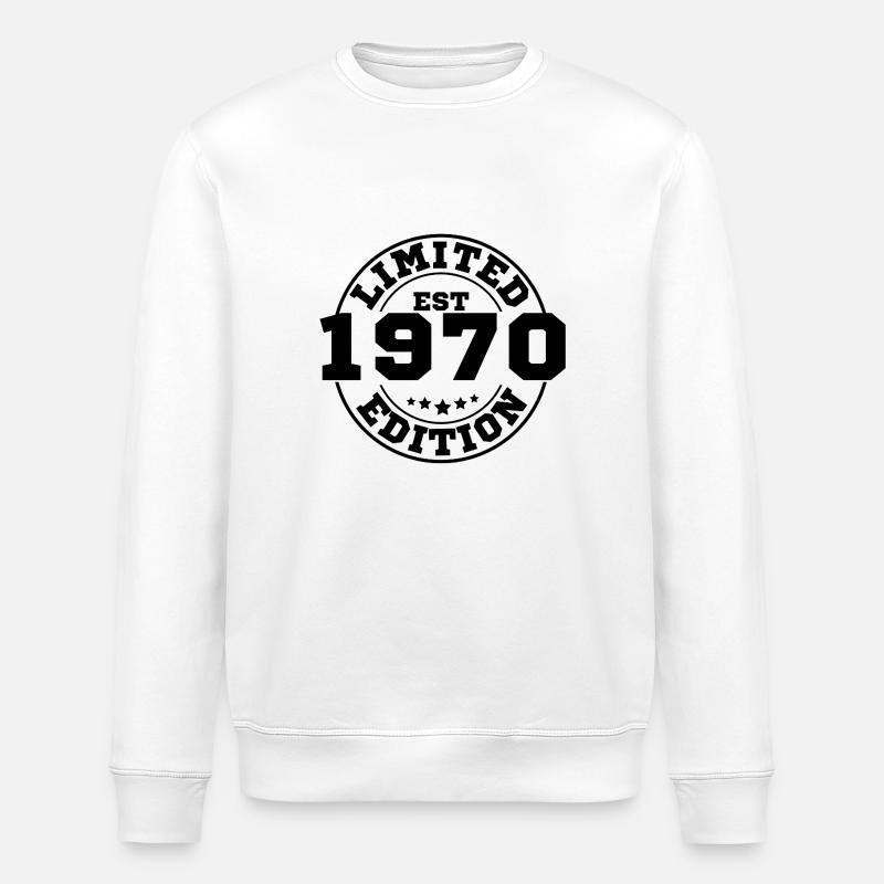 1970 Limitierte Auflage - Stanley/Stella Unisex Bio-Sweatshirt ROLLER - Weiß