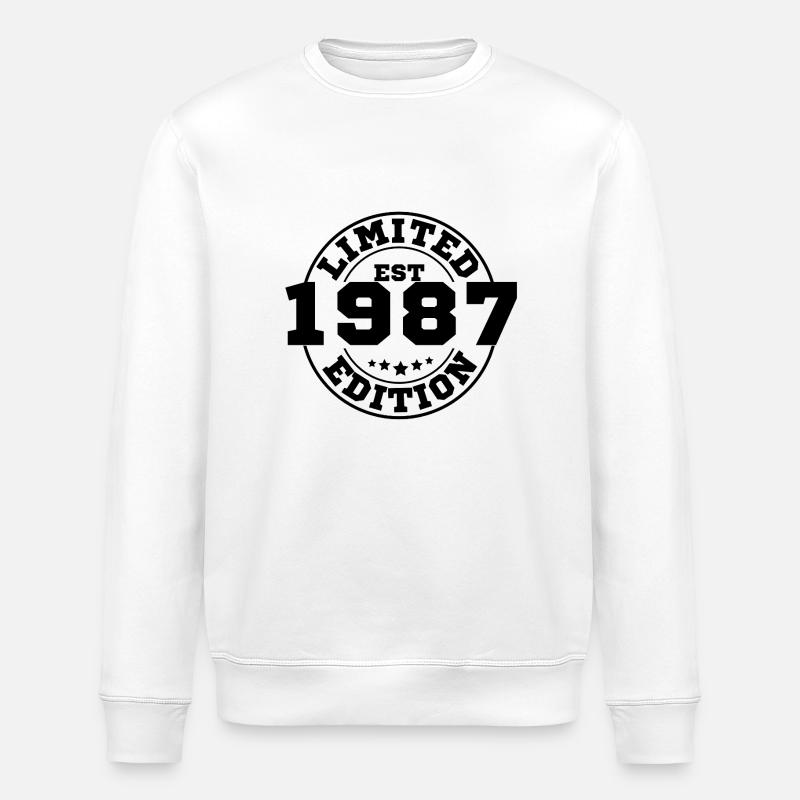 1987 Limitierte Auflage - Stanley/Stella Unisex Bio-Sweatshirt ROLLER - Weiß