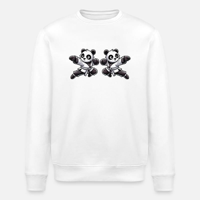 Panda Karaté Bande Dessinée 2 - Sweat bio ROLLER Stanley/Stella Unisexe - blanc