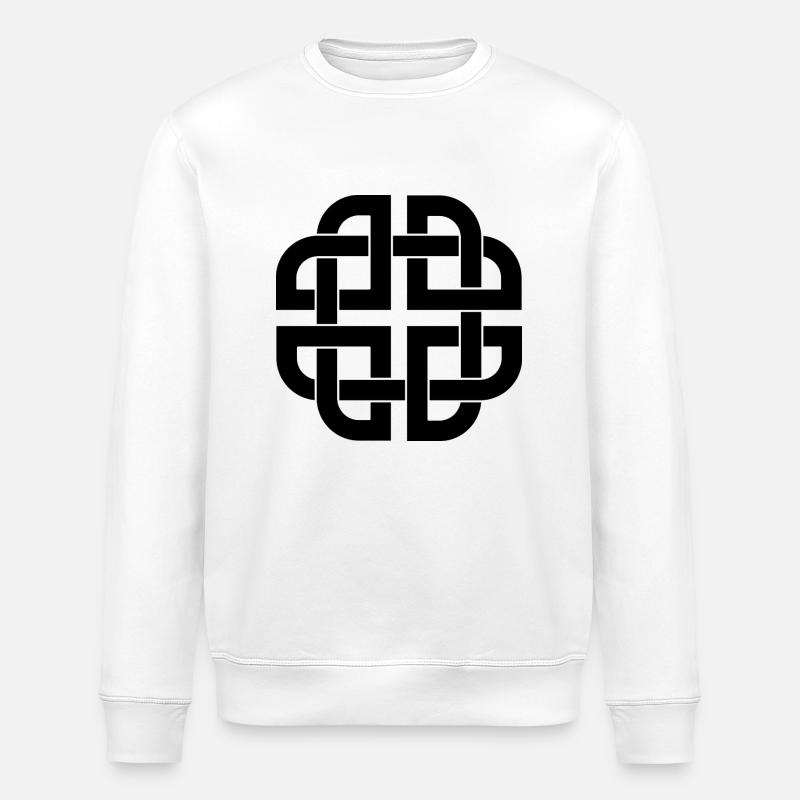 Keltischer Schildknoten - Stanley/Stella Unisex Bio-Sweatshirt ROLLER - Weiß