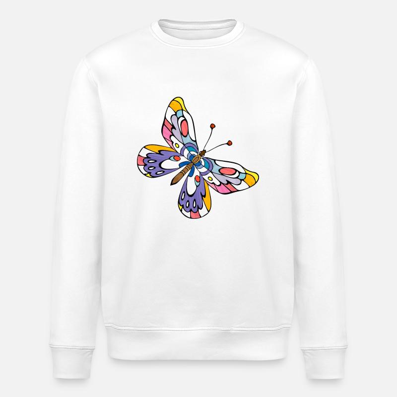 Papillon - Sweat bio ROLLER Stanley/Stella Unisexe - blanc