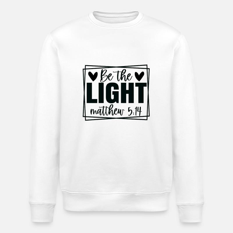 Sei das Licht - Stanley/Stella Unisex Bio-Sweatshirt ROLLER - Weiß