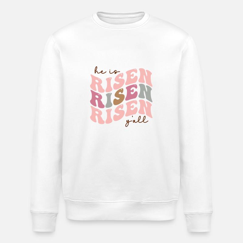 er ist auferstanden - Stanley/Stella Unisex Bio-Sweatshirt ROLLER - Weiß