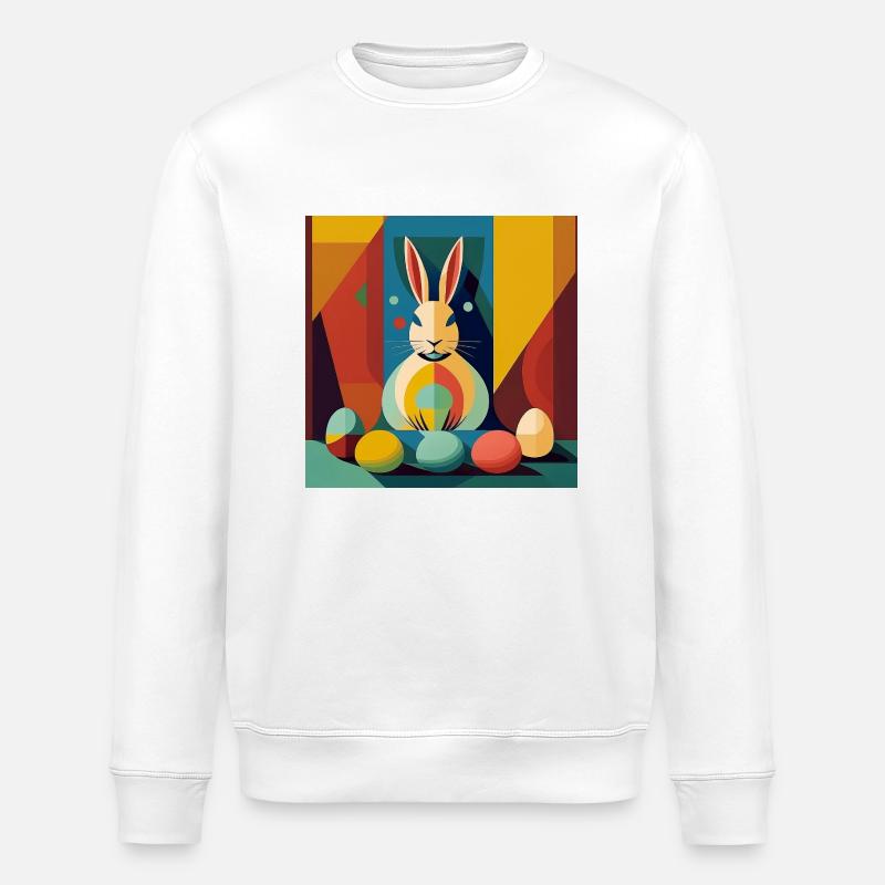 Osterhase No.01 - Stanley/Stella Unisex Bio-Sweatshirt ROLLER - Weiß