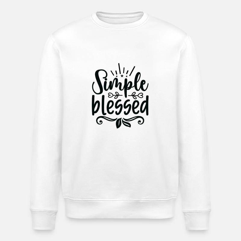 Einfach gesegnet - Stanley/Stella Unisex Bio-Sweatshirt ROLLER - Weiß