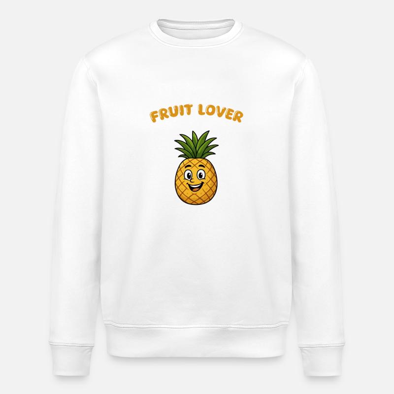 Pineapple - Stanley/Stella ROLLER Unisex Organic Sweatshirt - white