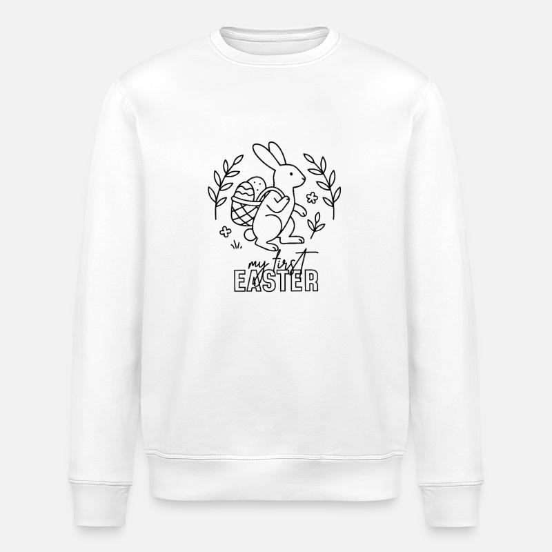 My first Easter - Stanley/Stella ROLLER Unisex Organic Sweatshirt - white