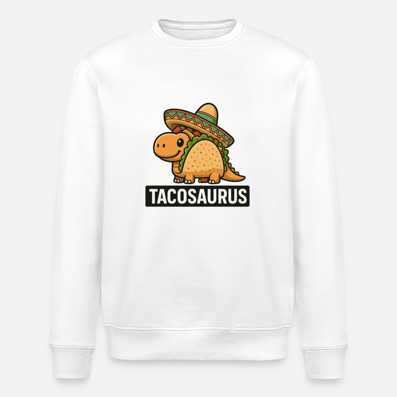 Tacosaurus - Stanley/Stella Unisex Bio-Sweatshirt ROLLER - Weiß