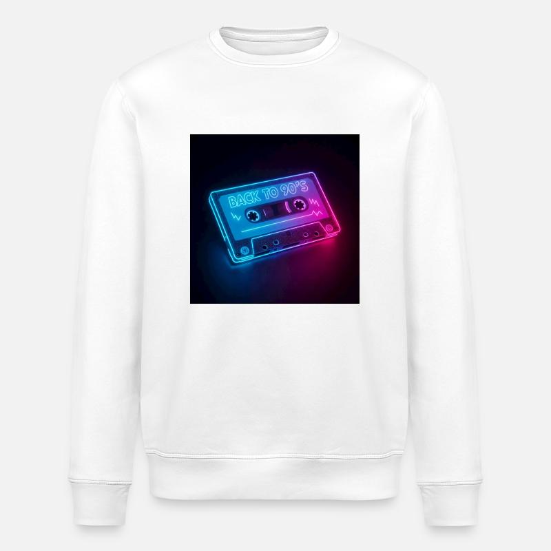 Back to 90's - Sweat bio ROLLER Stanley/Stella Unisexe - blanc