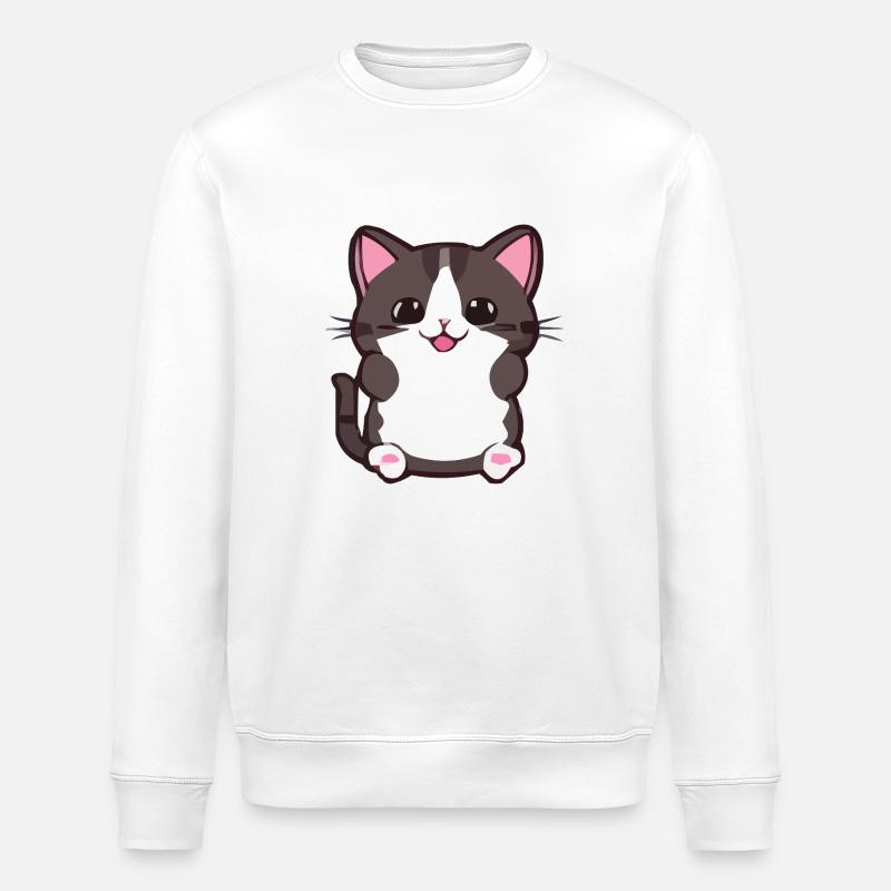 Bande dessinée Chat - Sweat bio ROLLER Stanley/Stella Unisexe - blanc