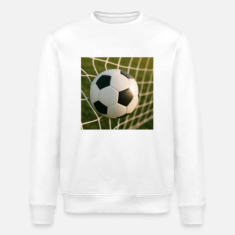 Fußball - Ball im Tor - Stanley/Stella Unisex Bio-Sweatshirt ROLLER - Weiß