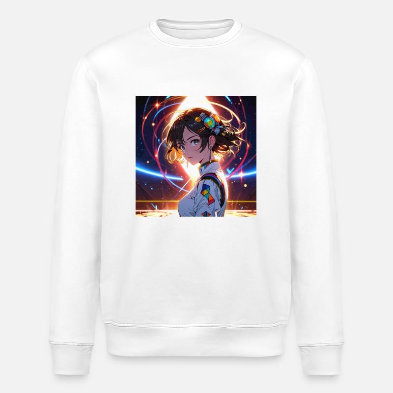 Futuristic Space Cosmonaut 2 - Stanley/Stella ROLLER Unisex Organic Sweatshirt - white