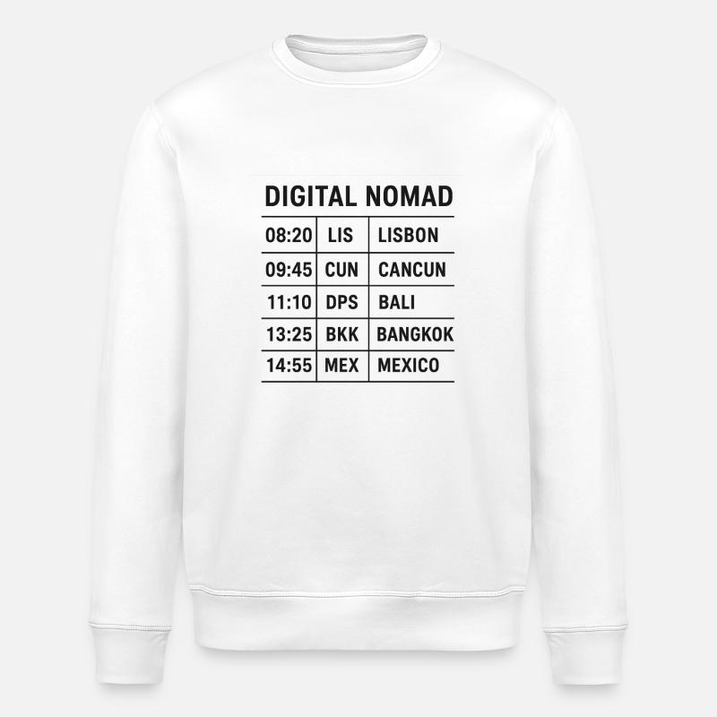 DIGITALNOMAD - Sweat bio ROLLER Stanley/Stella Unisexe - blanc