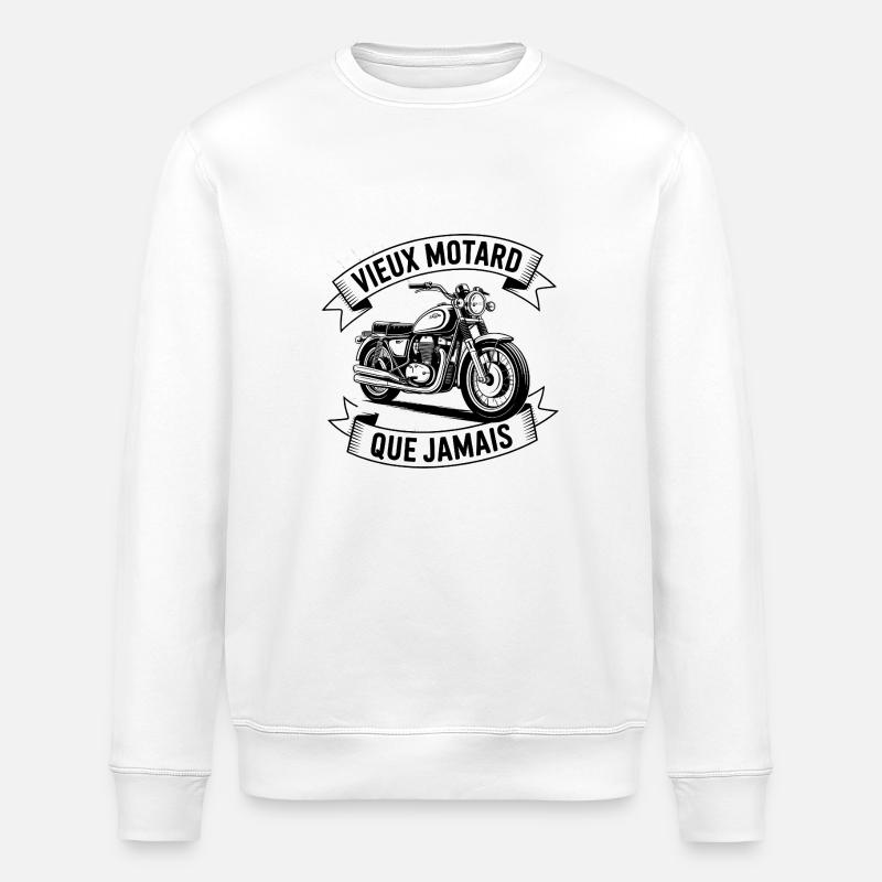 vieux motard que jamais - Sweat bio ROLLER Stanley/Stella Unisexe - blanc