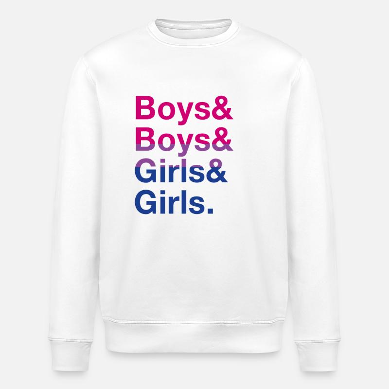 Jungen & Mädchen: Bisexuelle Swiftie Pride - Stanley/Stella Unisex Bio-Sweatshirt ROLLER - Weiß
