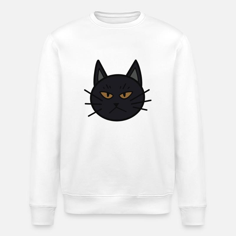 Nero die Katze - Stanley/Stella Unisex Bio-Sweatshirt ROLLER - Weiß