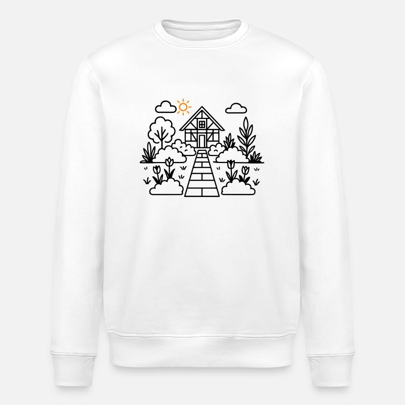 Jardin familial Nature - Sweat bio ROLLER Stanley/Stella Unisexe - blanc