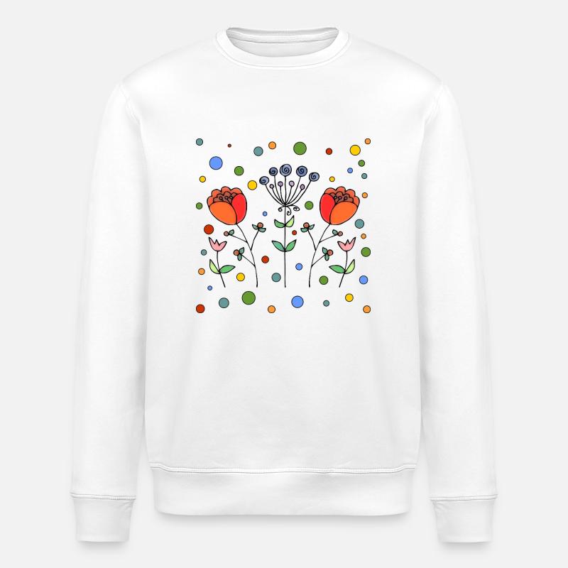 Fleur - Sweat bio ROLLER Stanley/Stella Unisexe - blanc