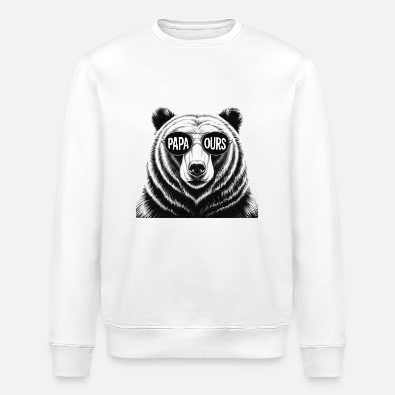 Papa ours - Sweat bio ROLLER Stanley/Stella Unisexe - blanc
