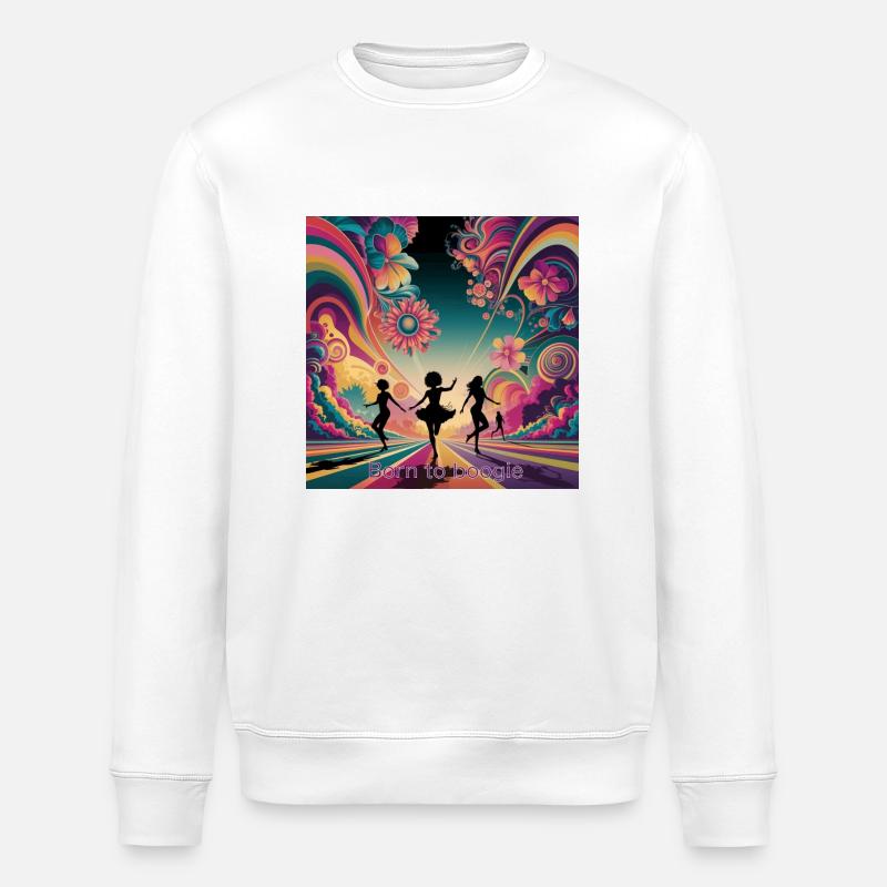 Born to boogie - Sweat bio ROLLER Stanley/Stella Unisexe - blanc