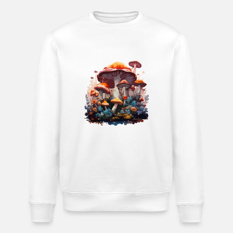Rêve de champignon - Sweat bio ROLLER Stanley/Stella Unisexe - blanc