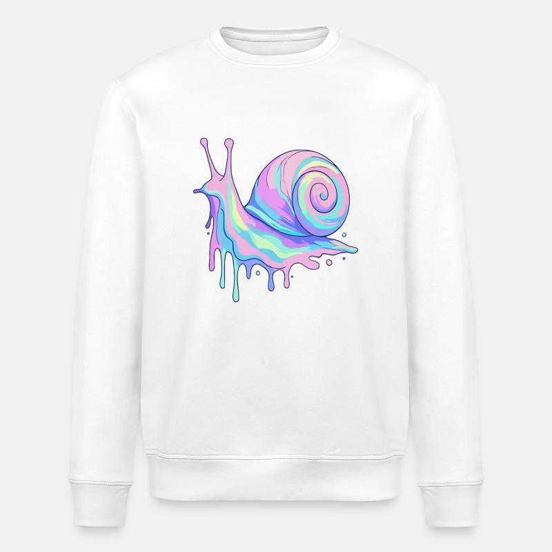 Pastell-Schnecke - Stanley/Stella Unisex Bio-Sweatshirt ROLLER - Weiß