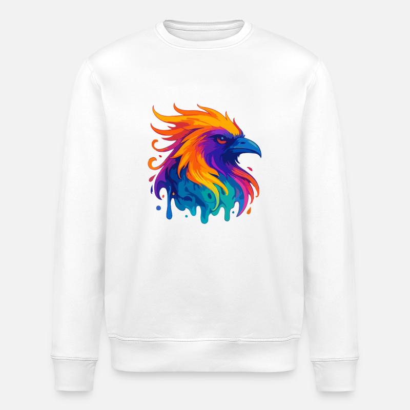 Aigle au néon - Sweat bio ROLLER Stanley/Stella Unisexe - blanc