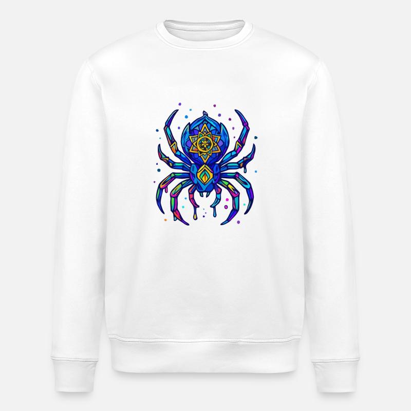 Neon Spinne - Stanley/Stella Unisex Bio-Sweatshirt ROLLER - Weiß