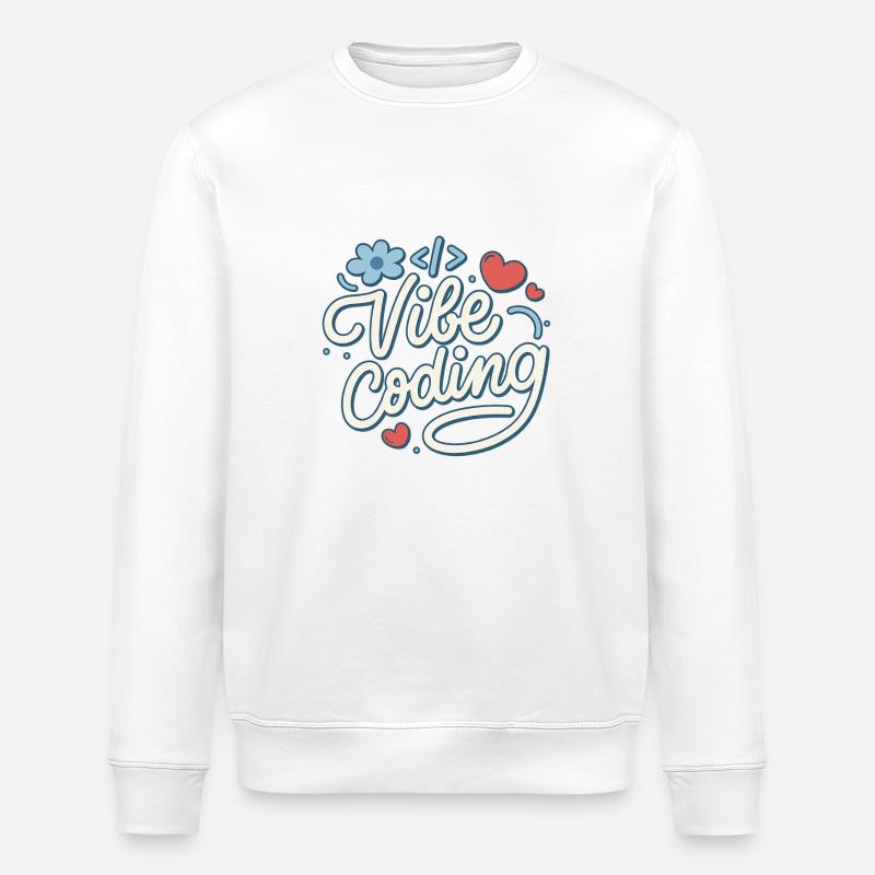 Vibe Coding - Stanley/Stella ROLLER Unisex Organic Sweatshirt - white