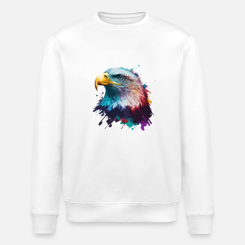 Splash Eagle - Stanley/Stella ROLLER Unisex Organic Sweatshirt - white