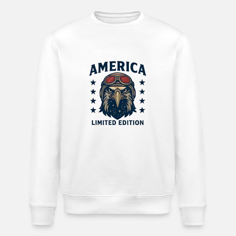 Eagle Pilot America Limited Edition - Sweat bio ROLLER Stanley/Stella Unisexe - blanc