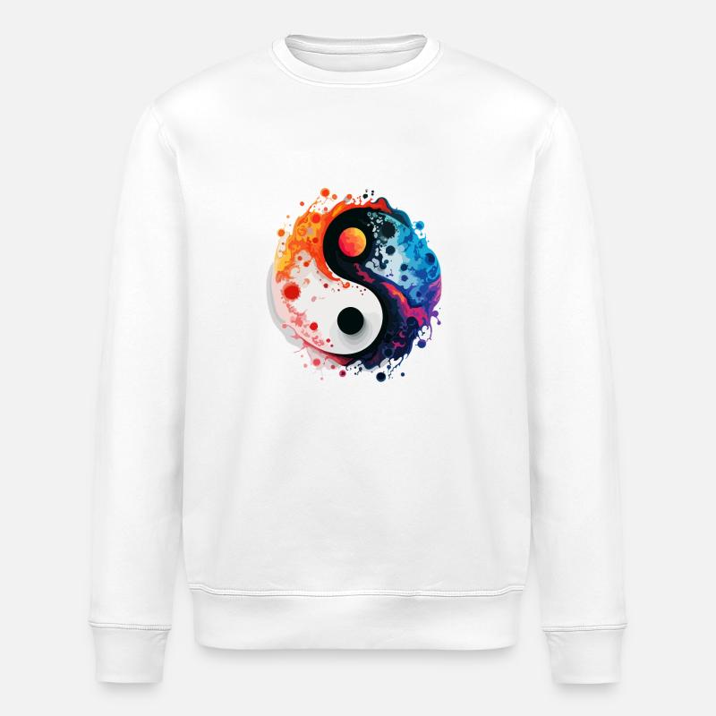 Yin-Yang Splash - Stanley/Stella Unisex Bio-Sweatshirt ROLLER - Weiß